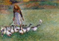 niña ganso 1886 Camille Pissarro